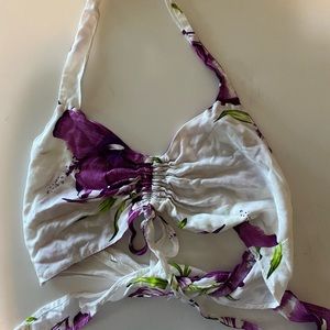 hawaiian wrap dress/skirt two piece top and skirt wrap